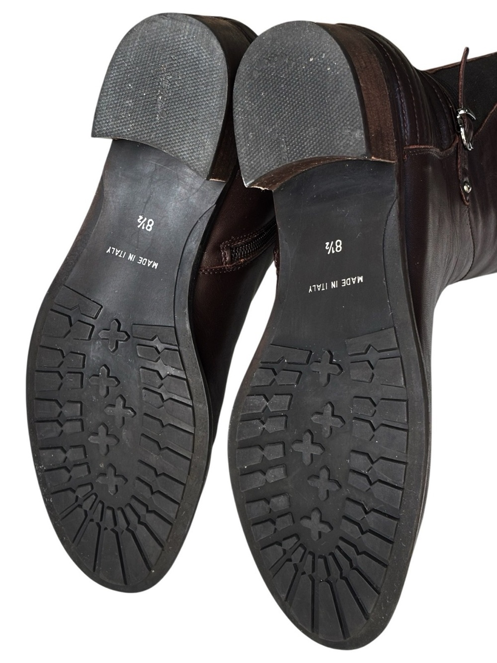 Aquatalia by Marvin K brown leather riding boot knee high made in Italy | 8.5 - Picture 8 of 14